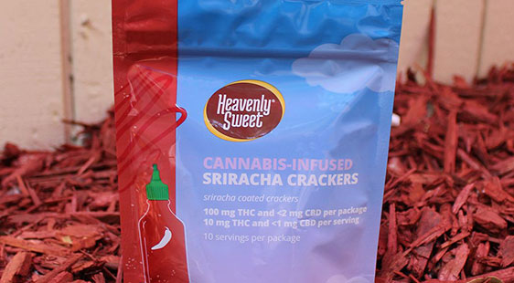 Cannabis-infused sriracha crackers